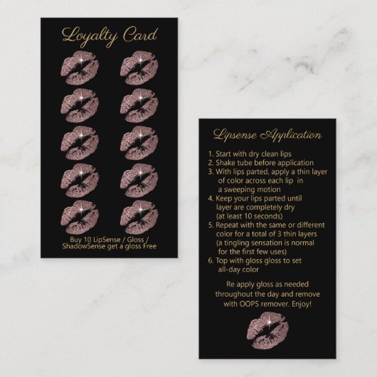 Carte de perforation - Parties scintillant Rose (Devant / Derrière)