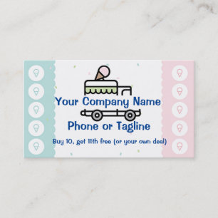 Carte de perforation pour camion à glace Cartes de