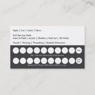 Carte de perforation pour Cartes de visite de fid