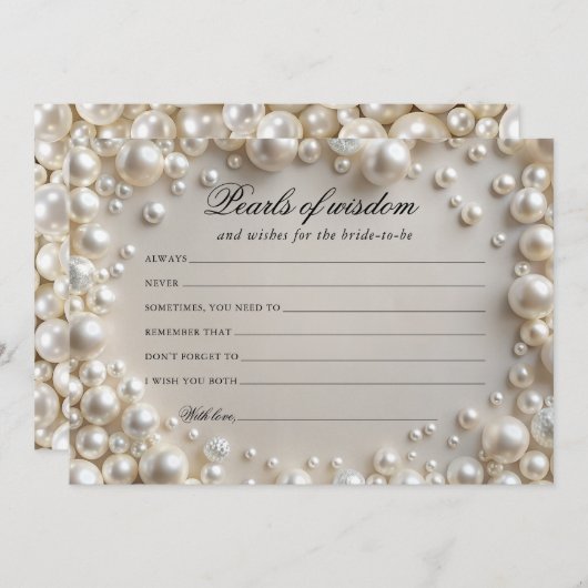 Carte de perles de sagesse élégantes (Devant / Derrière)