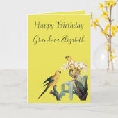 Carte de perroquets Grandma (Fleur jaune)