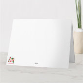 Carte de personnages de Noël Santa et Elf pouce le (Dos)