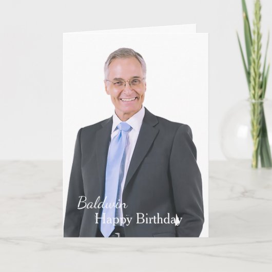 Carte de personnalisation de la photo d'anniversai (Devant)