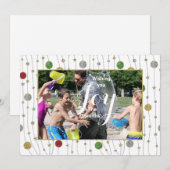 Carte de Personnaliser photo de Noël "Ornements/Et (Devant / Derrière)