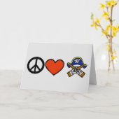 Carte de Personnaliser Pirate Peace Love (Fleur jaune)