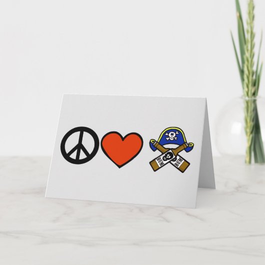 Carte de Personnaliser Pirate Peace Love (Devant)