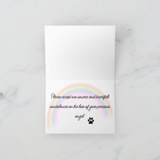 Carte de perte d'animal de compagnie ange Dachshun (Intérieur)