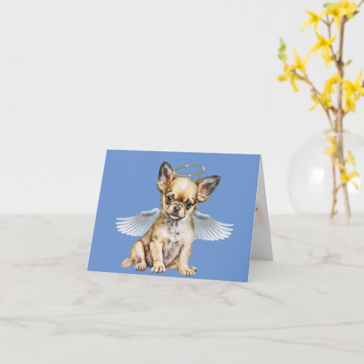 Carte de perte d'animal de compagnie Chihuahua Ang (Fleur jaune)