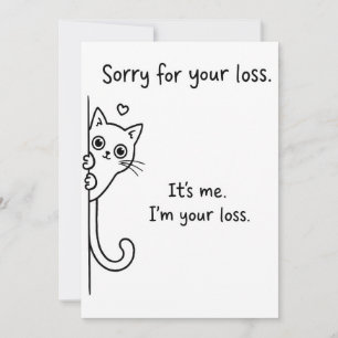 Carte de perte de chat drôle - Humour de sympathie
