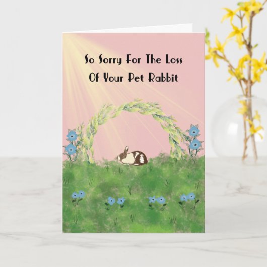 Carte de perte de lapin de compagnie (Fleur jaune)