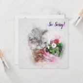 Carte de perte d'un chat de compagnie (Devant/Arrière en situation)