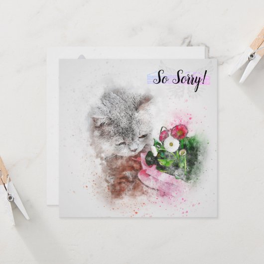 Carte de perte d'un chat de compagnie (Devant/Arrière en situation)