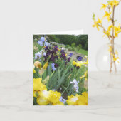 Carte de petit billet vierge Iris Garden (Fleur jaune)