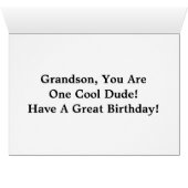 Carte de petit-fils de joyeux anniversaire (Intérieur Horizontal (Bas))