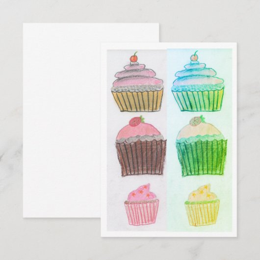 Carte de petit gâteau (Devant / Derrière)