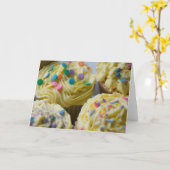 Carte de petit gâteau de ressort (Fleur jaune)