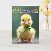 Carte de Petit Oiseau Chanceux (Fleur jaune)