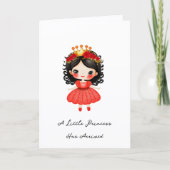 Carte de petite princesse bébé fille (Devant)