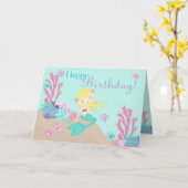 Carte de petite sirène 2C Blonde (Fleur jaune)
