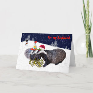 Carte de petits Blaireaux festifs PETIT AMI