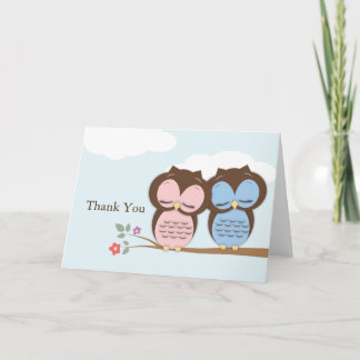 Carte de petits hiboux de Merci