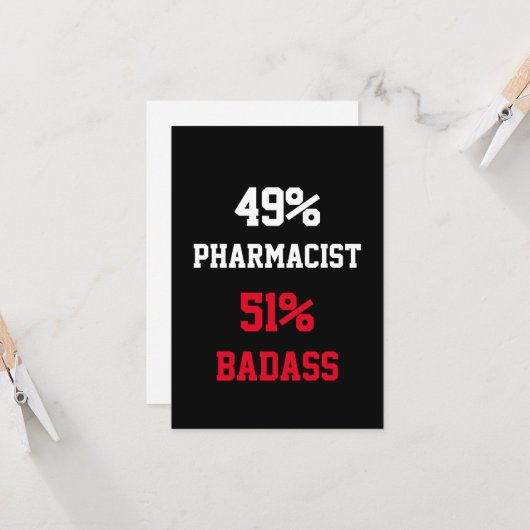 Carte de Pharmacien Badass (Devant/Arrière en situation)