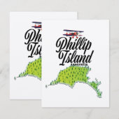 carte de Phillip Island Australie (Devant / Derrière)
