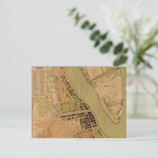 Carte de Phnom Penh, Cambodge (vers 1920) (Debout devant)