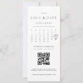 Carte de Photo Calendrier Élevé Enregistrer la Dat (Dos)