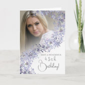 Carte de photo d'anniversaire élégante et vintage  (Devant)