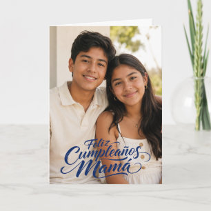 Carte de photo d'anniversaire pour maman espagnole