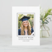 Carte de Photo d'Annonce de Diplômé Traditionnel (Debout devant)