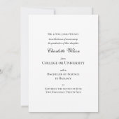 Carte de Photo d'Annonce de Diplômé Traditionnel (Dos)