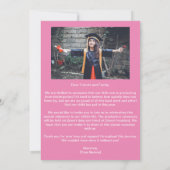 Carte de photo d'annonce de fin de maternelle (Dos)