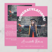 Carte de photo d'annonce de fin de maternelle (Devant / Derrière)