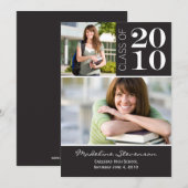 Carte de photo d'annonce de fin d'études (Devant / Derrière)