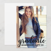 Carte de photo d'annonce de graduation moderne ten (Devant / Derrière)
