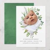 Carte de photo d'annonce de naissance à la gouache (Devant / Derrière)
