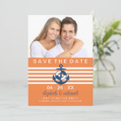 Carte de photo d'annonce de sauvegarde nautique (Debout devant)