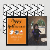 Carte de photo de biscuits cuites modernes Hallowe (Devant / Derrière)