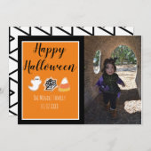 Carte de photo de biscuits cuits modernes Hallowee (Devant / Derrière)