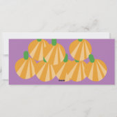 Carte de photo de citrouille orange Halloween (Dos)