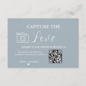 Carte de Photo de Code QR de Mariage Capturez l'Am (Devant)