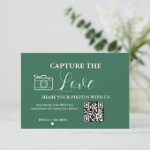 Carte de Photo de Code QR de Mariage Capturez l'Am (Debout devant)