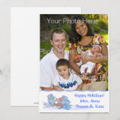 Carte de photo de famille de neige (Devant / Derrière)