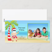 Carte de photo de famille de Père Noël de Noël de (Devant / Derrière)