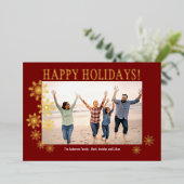 Carte de photo de famille Flocons d'argent (Debout devant)