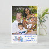 Carte de photo de famille neige (Debout devant)