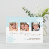 Carte de photo de flocon de neige simple (Debout devant)