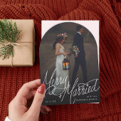 Carte de photo de lettre manuscrite Arch Merry et